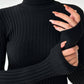 Basic Black Turtleneck Pullover