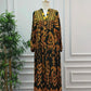 Teal & Golden Patterned Dress