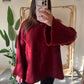 The Oversized Burgundy Pullover