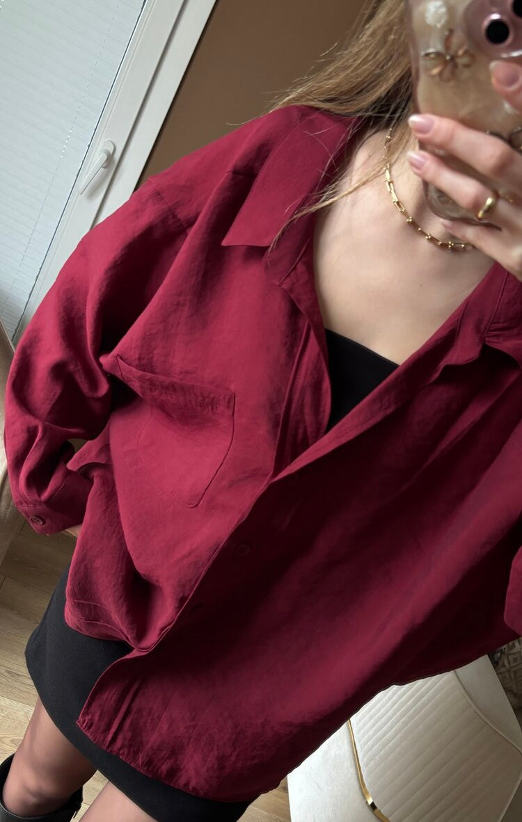 Oversized Burgundy Shirt