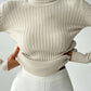 Basic White Turtleneck Pullover