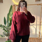 Burgundy Round Neck Pullover