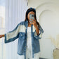 Denim & Crochet Oversized Jacket