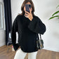 Black Round Neck Stitch Pullover