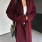 Shawl Collar Burgundy Longline Cardigan (PRE-ORDER)