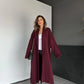 Shawl Collar Burgundy Longline Cardigan (PRE-ORDER)