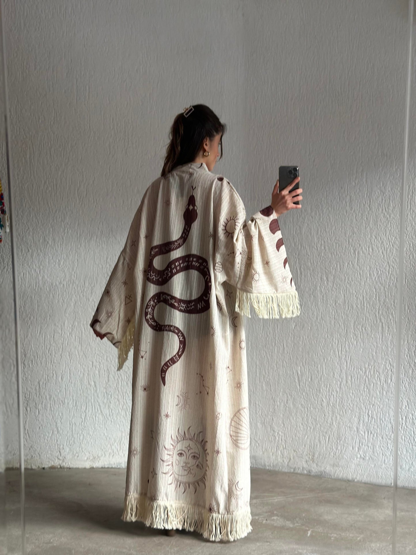 Linen Boho Fringe Kimono