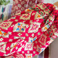 Fuchsia Patterned Boho Tasseled Dress