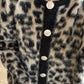 Brown Leopard Fleece Long Cardigan (PRE-ORDER)