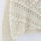 Crochet Pompom Off White Top