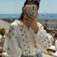 White Embroidered Cotton Blouse