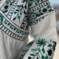 Embroidered Green Tasseled Blouse